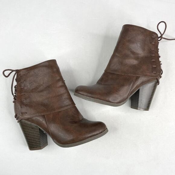 Journee Collection Brown Ayla Bootie Size 6 - Picture 1 of 11